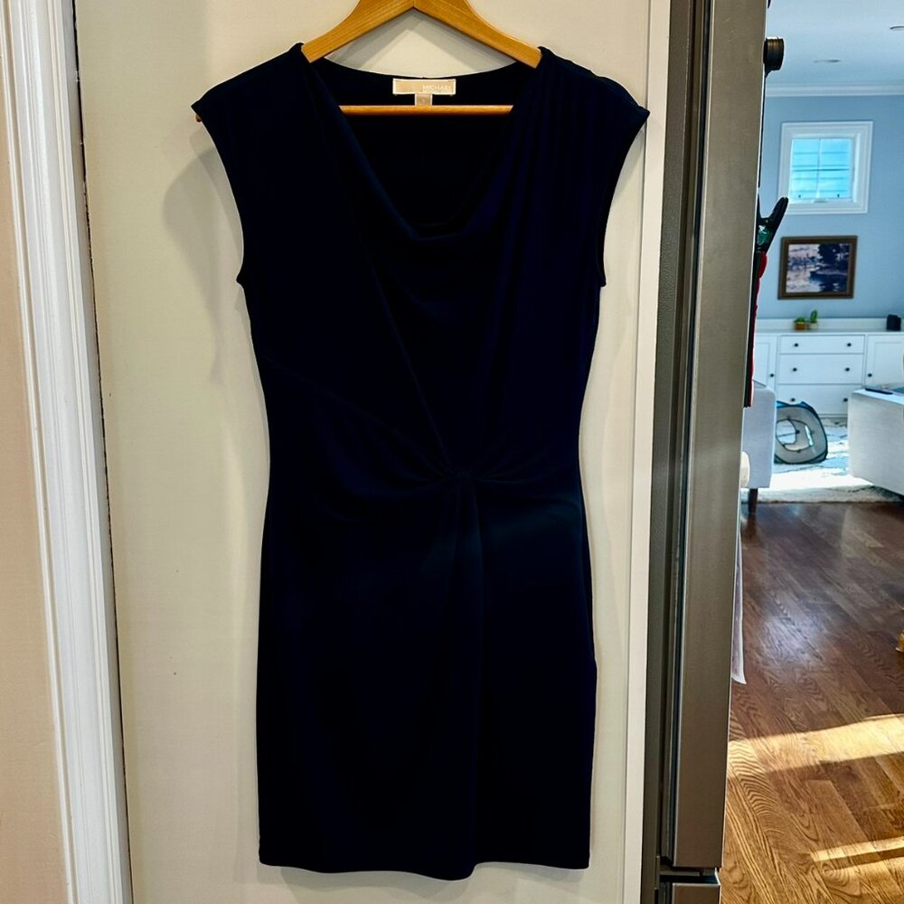 Michael Kors Women's Stretch Knotted Waist Mini Dress Sleeveless Size